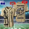 New Orleans Saints NFL 3D Personalized Baseball Shirt For Fans