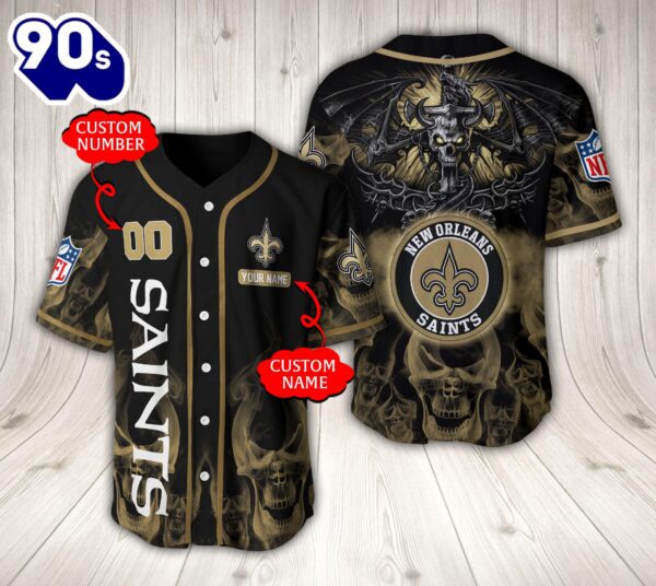 New Orleans Saints NFL Baseball Jersey Custom Name And Number Shirt For Fans