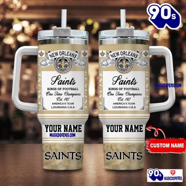 New Orleans Saints Nfl Kings Of Football Personalized Tumbler 40oz