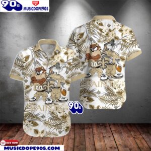 New Orleans Saints Taz And Bugs NFL Teams Hawaiian Shirt