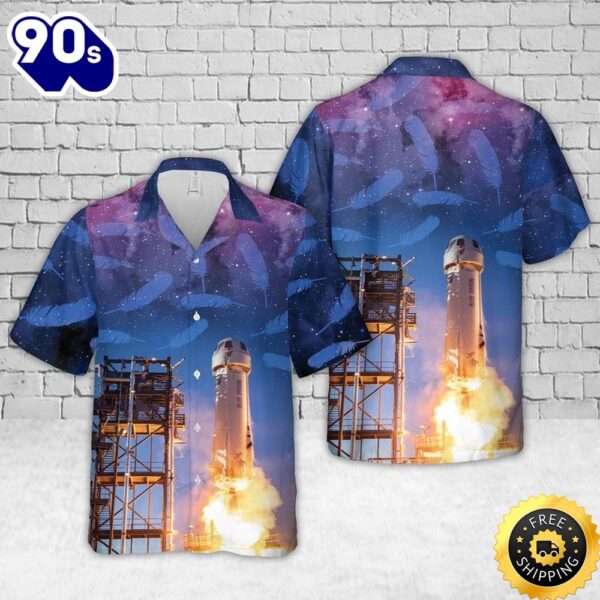 New Shepard Galaxy Blue Origin Hawaiian Shirt