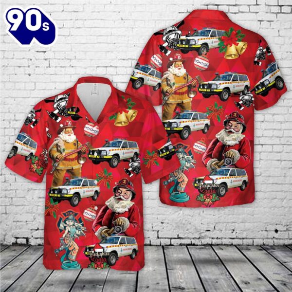 New South Wales Rural Fire Service Toyota Hilux Christmas Hawaiian Shirt