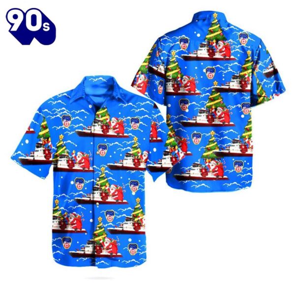 New York City Fire Department (FDNY) Fireboat Fire Fighter II Christmas Hawaiian Shirt