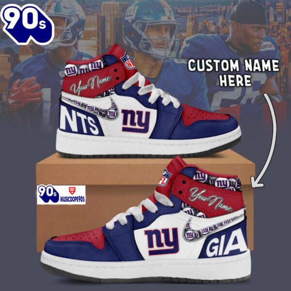 New York Giants Air Jordan 1 Shoes