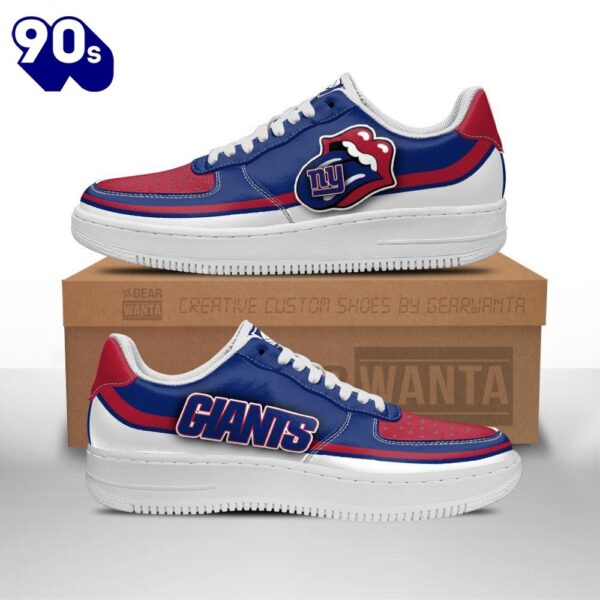 New York Giants Air Sneakers Custom Force Shoes Sexy Lips For Fans