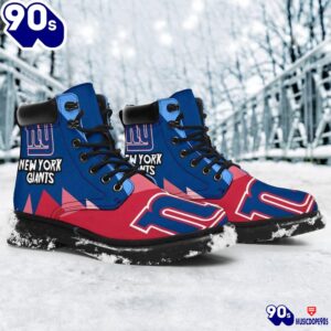 New York Giants All Season Boots Casual Shoes Vegan Leather Custom Boot Shoes