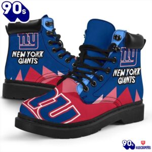 New York Giants All Season Boots Casual Shoes Vegan Leather Custom Boot Shoes