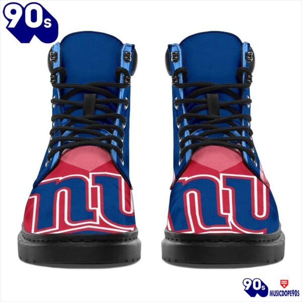 New York Giants All Season Boots  Casual Shoes  Vegan Leather Custom Boot Shoes