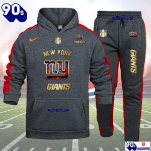 New York Giants NFL 32 Teams Personlized Golden Logo Hoodie Set