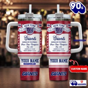 New York Giants Nfl Kings Of Football Personalized Tumbler 40oz