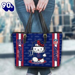 New York Giants NFL Kitty Women Leather Tote Bag   Gift For Christmas