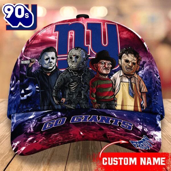 New York Giants  NFL Personalized Trending Cap Mixed Horror Movie Characters