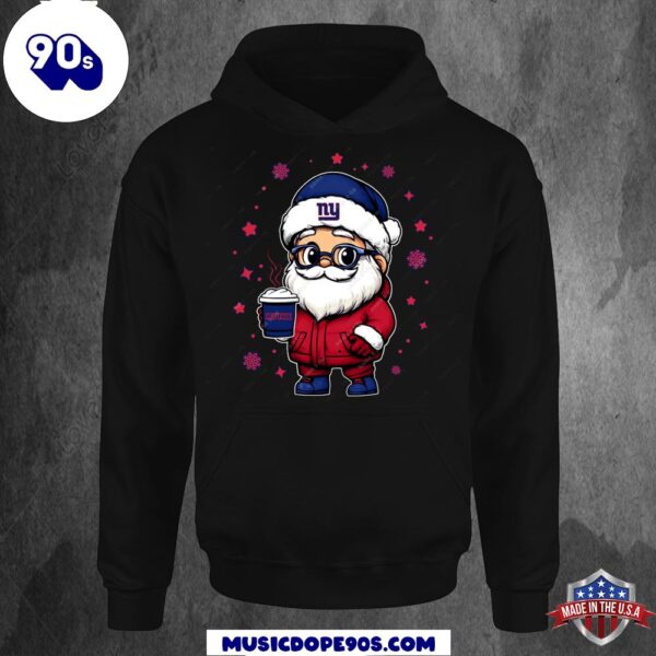 New York Giants Santa Christmas Football Hoodie