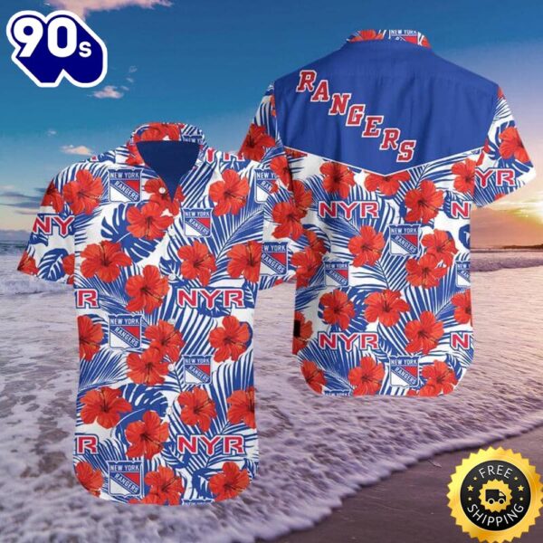 New York Hockey Hawaiian Shirt Summer Button Up