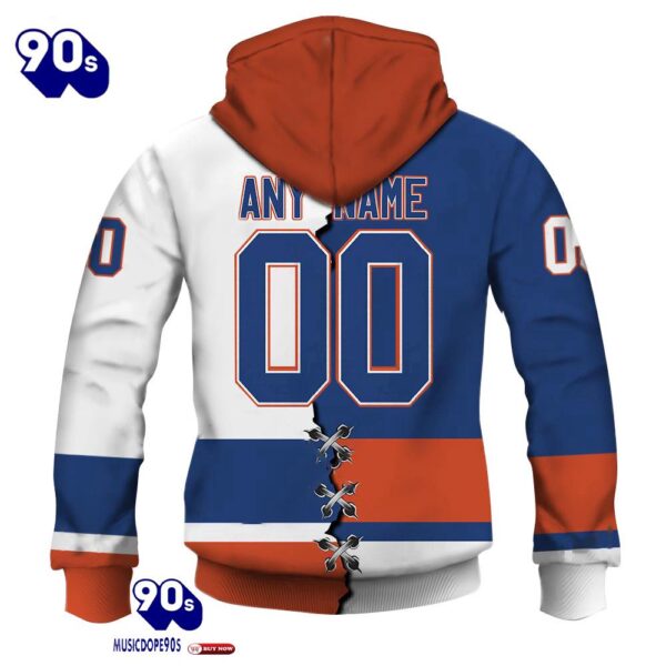 New York Islanders Personalized NHL Mix Jersey Hoodie Set