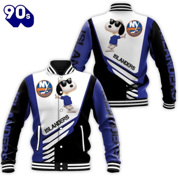 New York Islanders Snoopy For Fans 3D Baseball Jacket For Men Women