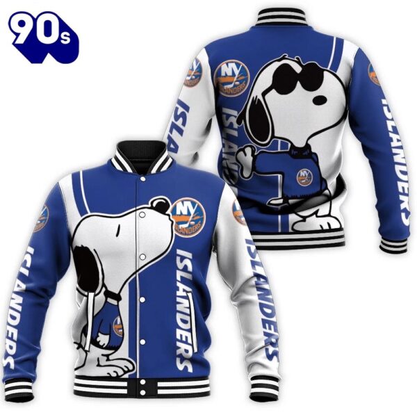 New York Islanders Snoopy Lover 3D Printed Baseball Jacket For Men Women