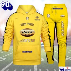 New York Jets NFL 32 Teams Personlized Golden Logo Hoodie Set