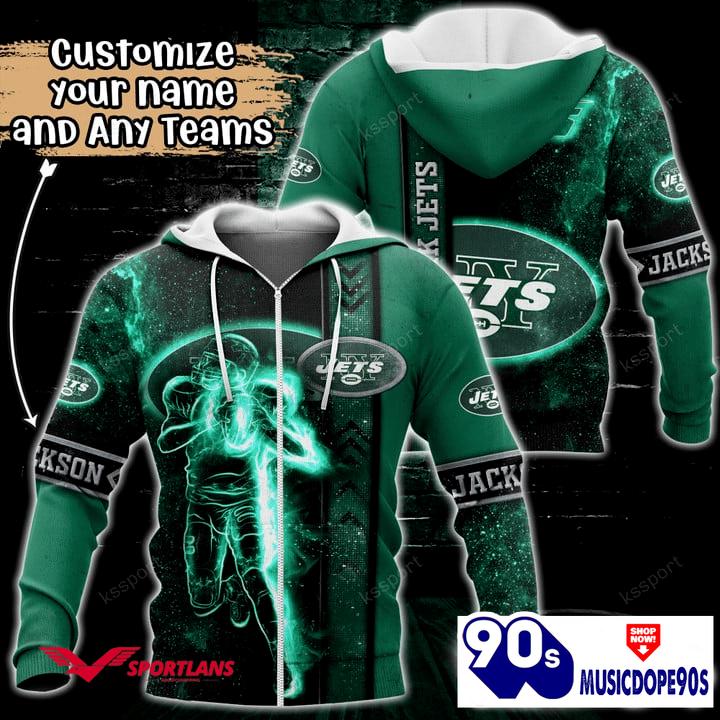 New York Jets NFL Custom Name 3D Hoodie Teams Shirt For Fans New York Jets NFL Custom Name 3D Hoodie Teams Shirt For Fans