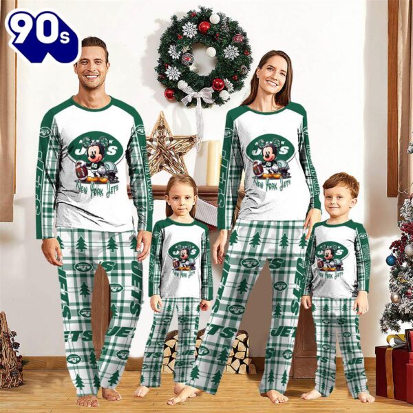 New York Jets Pajamas Personalized Your Name NFL And Mickey Mouse Pajamas  Gift Christmas