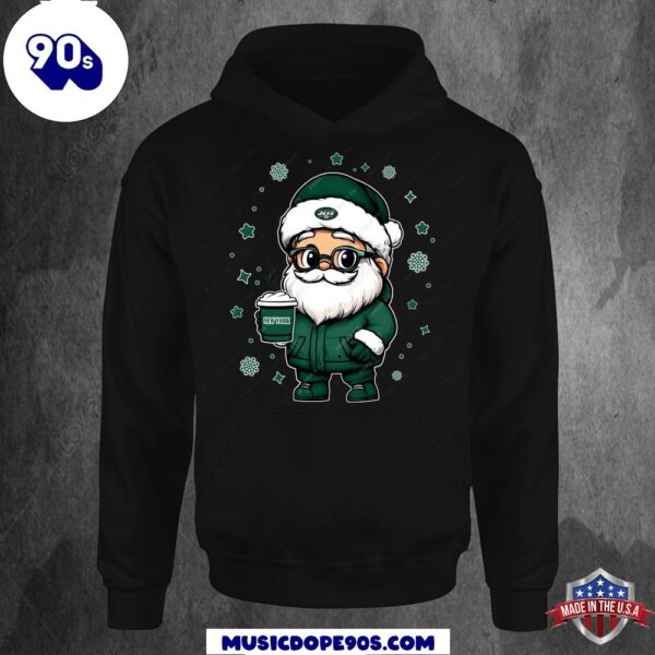 New York Jets Santa Christmas Football Hoodie