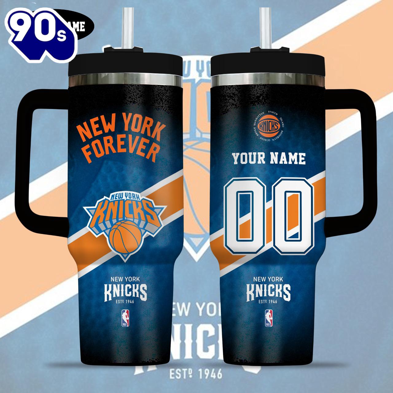 New York Knicks NBA Custom Stanley Quencher 40oz New York Knicks NBA Custom Stanley Quencher 40oz