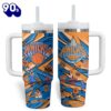 New York Knicks NBA Custom Stanley Quencher 40oz Stainless Steel Tumbler With Handle