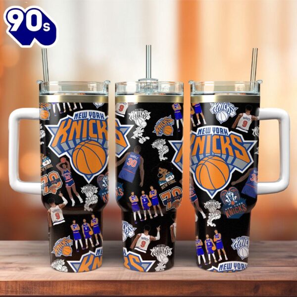 New York Knicks NBA Sport Custom Stanley Quencher 40oz Stainless Steel Tumbler