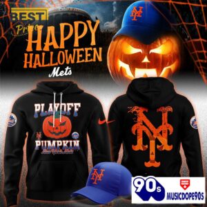 New York Mets 2024 Postseason Pumpkin Hoodie, Cap