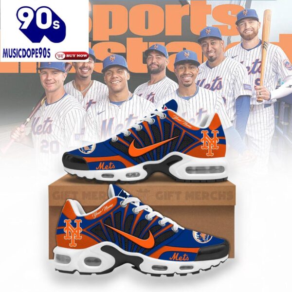 New York Mets Custom Nike Air Max Plus Shoes For Fans