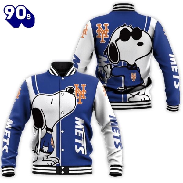 New York Mets Snoopy Lover 3D Printed Baseball Jacket For Men Women