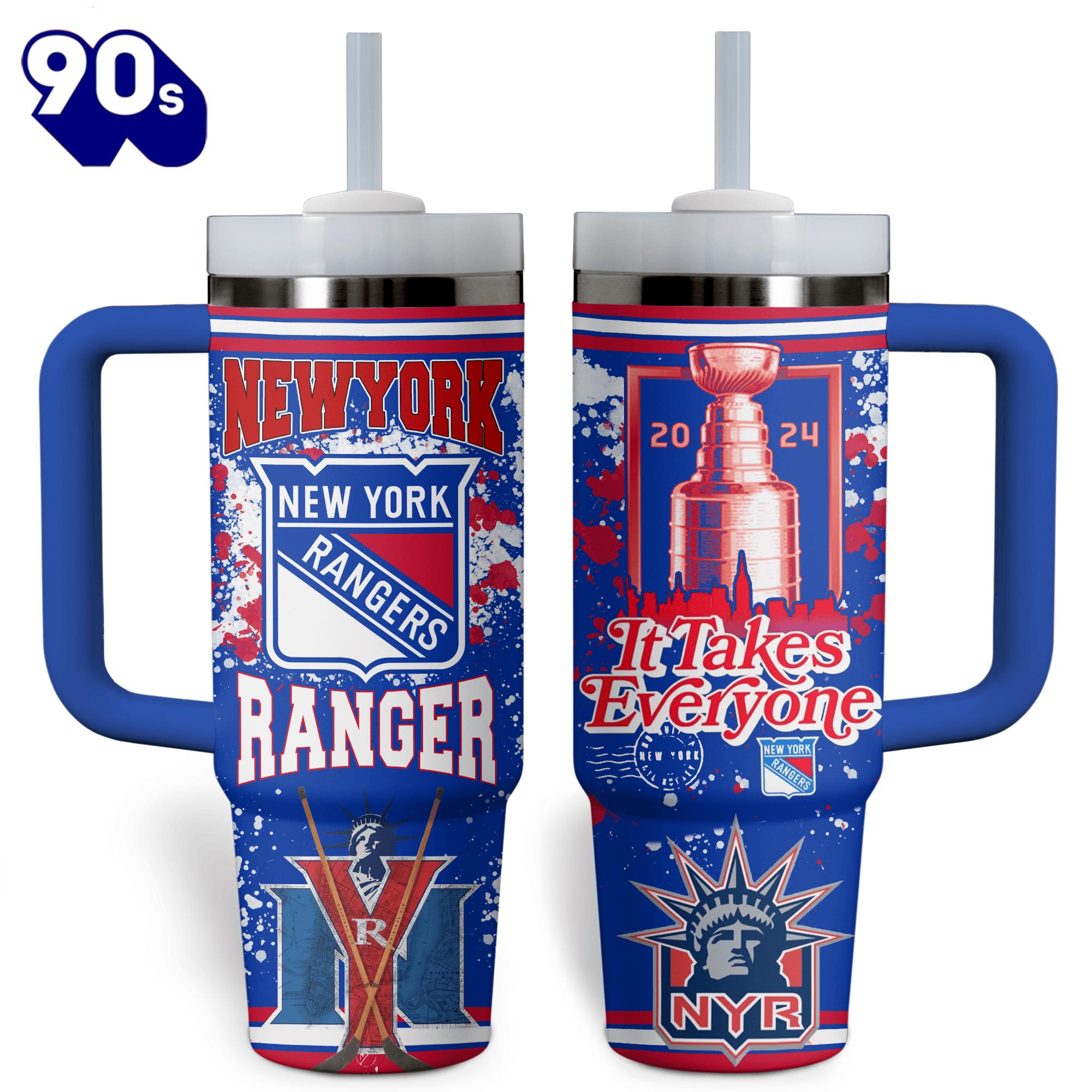 New York Rangers NHL Custom Stanley Quencher 40oz Stainless Steel - NHL Tumbler 40oz New York Rangers NHL Custom Stanley Quencher 40oz Stainless Steel - NHL Tumbler 40oz