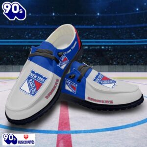 New York Rangers NHL Hey Dude Shoes Custom Name Perfect Gift