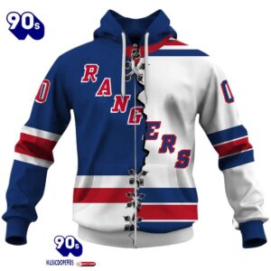 New York Rangers Personalized NHL Mix Jersey Hoodie Set