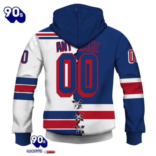 New York Rangers Personalized NHL Mix Jersey Hoodie Set