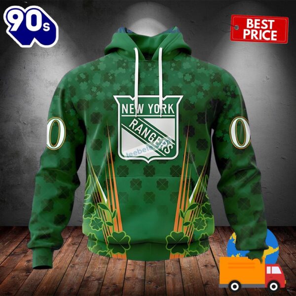 New York Rangers St Patricks Day Green 3D Horror Hoodie 2025