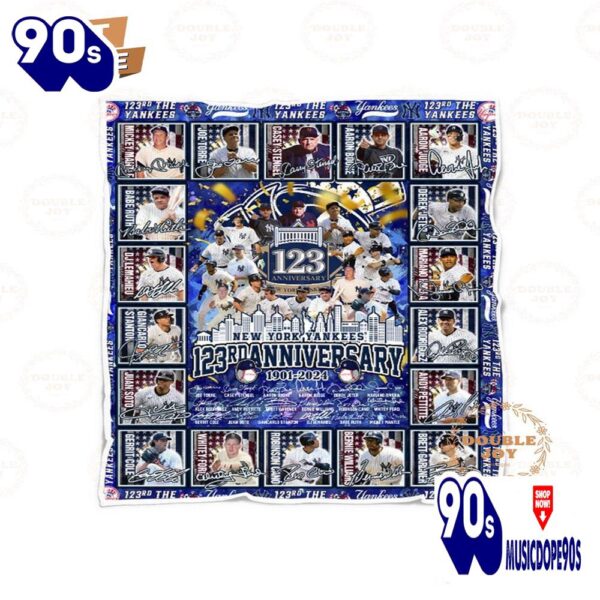 New York Yankees 123rd Anniversary 1901-2024 Blanket