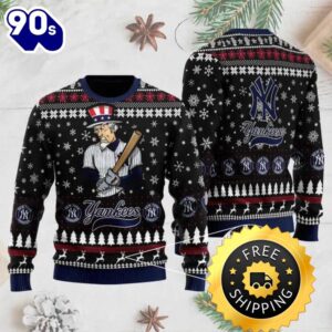 New York Yankees Mascot Ugly Christmas Sweater, New York Yankees Ugly Sweater, MLB Christmas Sweater