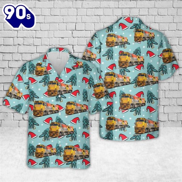 New Zealand KiwiRail EMD G22 # 7008 Locomotive Christmas Hawaiian Shirt