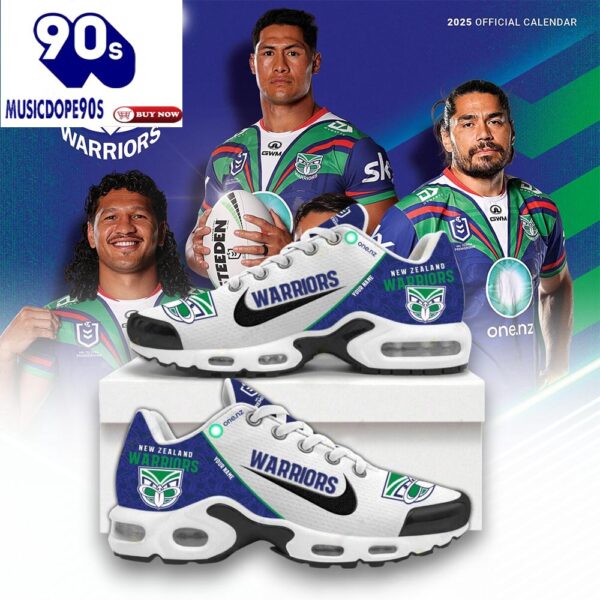 New Zealand Warriors Custom Name Air Max Plus Sneakers For Fans