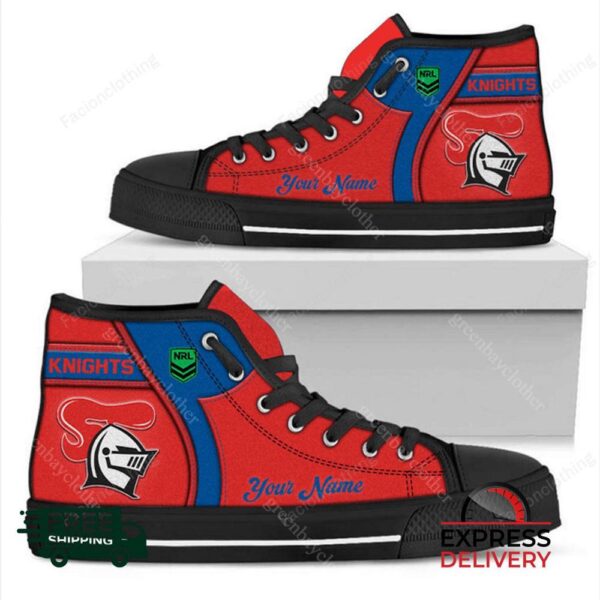 Newcastle Knights NRL Personalized High Top Canvas Shoes