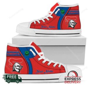 Newcastle Knights NRL Personalized High Top Canvas Shoes