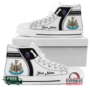 Newcastle United F.C Personalzied High Top Canvas Shoes