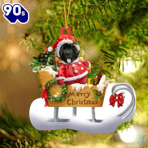 Newfoundland Merry Christmas Ornament, Gift For Christmas