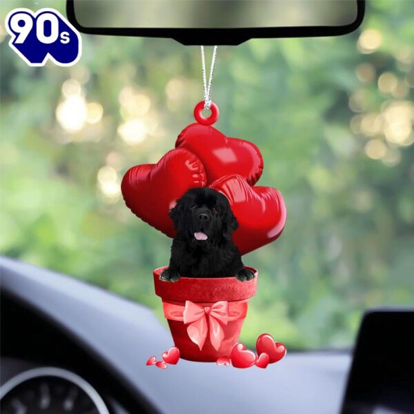 Newfoundland Red Heart Balloon Ornament, Gift For Christmas