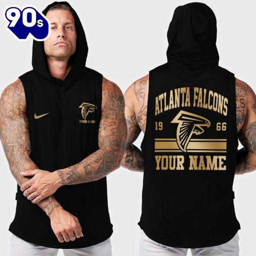 NFL Atlanta Falcons Men Workout Hooded Tank Top NFL Atlanta Falcons Men Workout Hooded Tank Top