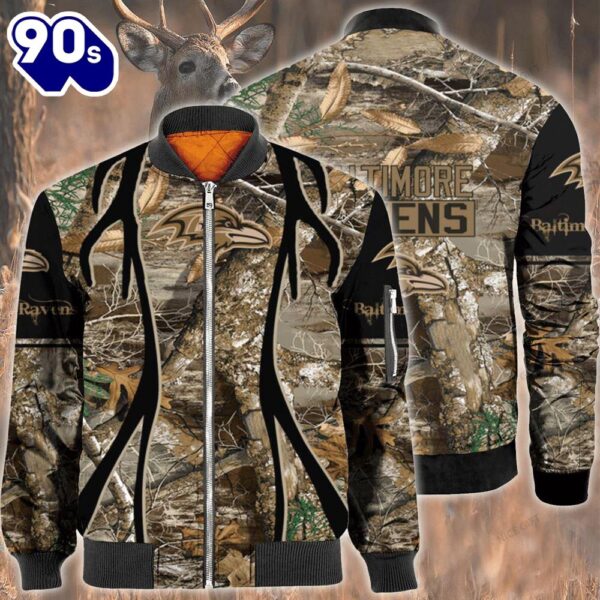 Nfl Baltimore Ravens Hunting Bomber Jacket