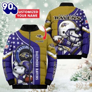 NFL Baltimore Ravens Snoopy Puffer…