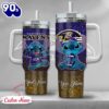 NFL Baltimore Ravens Stitch Glitter Custom Stanley Quencher 40oz Stainless Steel Tumbler With Handle