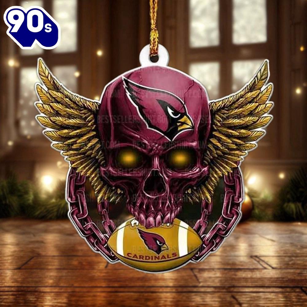 NFL Buffalo Bills Merry Christmas Skull Christmas Ornament Hanging Decor NFL Buffalo Bills Merry Christmas Skull Christmas Ornament Hanging Decor